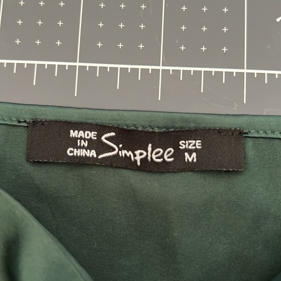 Cowl Neck Satin Cami Top Women’s US M Dark Green - Picture 5 of 5